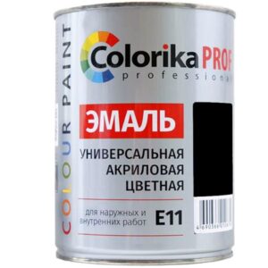 Эмаль "Colorika Prof"акриловая универсальная черная  0