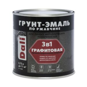 Грунт-эмаль по ржавчине "DALI" 3 в 1 графитовая зеленая 0