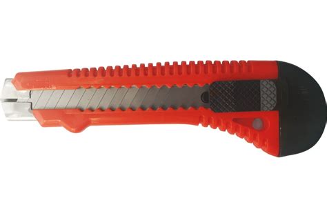 Нож со смен.лезвием мет.направл.PS пластик 18мм "Монтажник" 600501