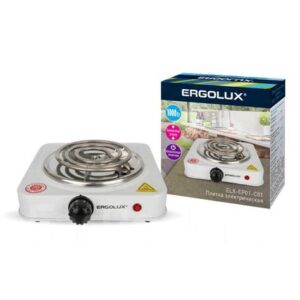 Плита эл. Ergolux EPO1-CO1 1кВт спираль 52798