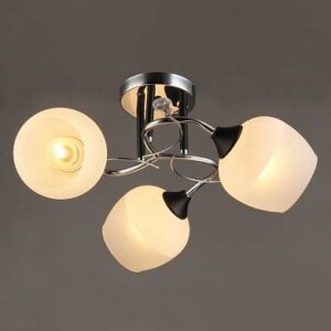 Люстра "ДИАГОНАЛЬ" 53х15х30см 3х40Вт ( хром-черный ) 2078474