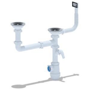 Сифон Ани Грот 3 1/2"х40 с переливом д/мойки А0142SА15  160784