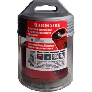 Коронка алмаз. по керамограниту и мрамору с напр.сверлом 60мм "Hardcore" 154060