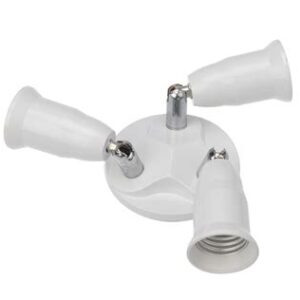 Разветвитель цокольный Е27-3ХЕ27 белый REXANT 118863