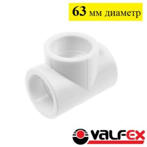 Тройник 63 белый 14976