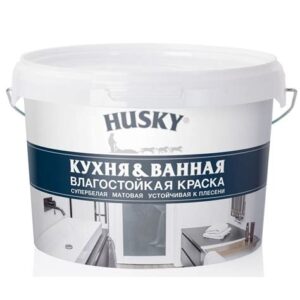 Краска д/кухонь и ванных комнат 5л HUSKY 26205 DEKART