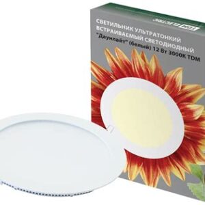 Светильник "Даунлайт" ультратонкий встраиваемый светодиодный (белый) 12Вт 3000К
