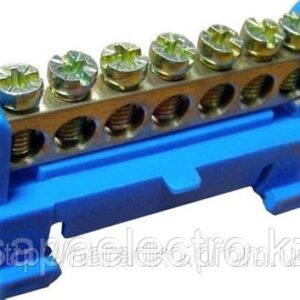 Шина N нулевая с/изолятор. на DIN-рейку 6х9мм стойка бол. 8 групп 112340