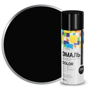 Эмаль аэрозоль ЛАКРА Color Чёрная матовая 4