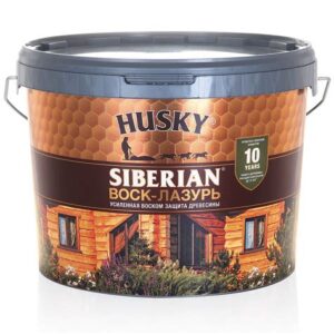 Эко-Лазурь для дерева полуматовая белая HUSKY SIBERIAN 0