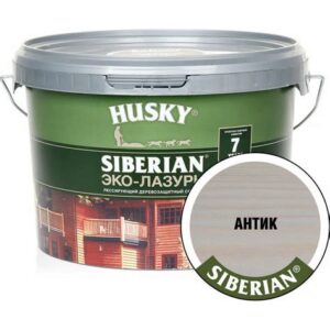 Эко-Лазурь для дерева полуматовая антик HUSKY SIBERIAN 2