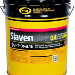 Грунт -эмаль "Slaven" быстро сохн.антикор черный 20кг  10478