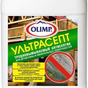 Антисептик для древесины трудновымываемый 10л УЛЬТРАСЕПТ OLIMP 176776 DEKART