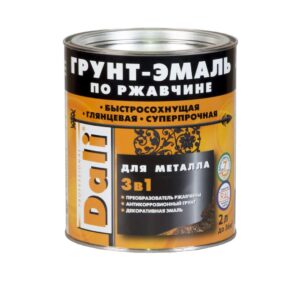 Грунт-эмаль по ржавчине "DALI" 3 в 1 серый графит 2л Рогнеда 232351