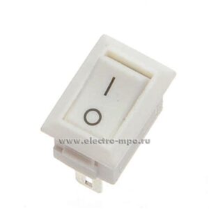 Выключатель клавишный  250V3A(2c) ON-OFF белый Micro REXANT   362012