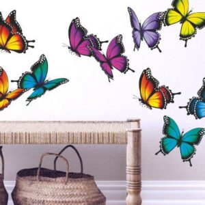 Стикер RoomDecor CBA 1407 (мерцающие бабочки - золот)