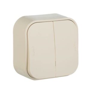 Переключатель проходной 2-кл.QUTEO ОП 10А IP20 250В сл. кость Leg 782236