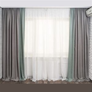 Портьера КАНВАС 200х260 бирюзовый ГП 8935