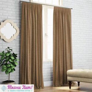 Портьера КАНВАС 200х260 шоколад ГП 9031