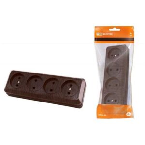 Розетка 4-м откр.уст. 10А 250В IP20 "ЛАДОГА" БУК 1801-0328