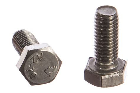 Болт 8х20 шестигр/гол. полная резьба DIN 933(нерж.)