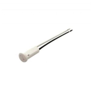 Патрон Ecola G4 керамический круглый торцевой с проводами 2х8см 661068