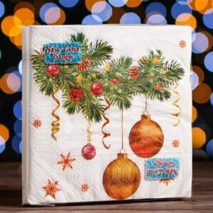 Салфетки новогодние New Line 3 слоя 33х33см 20шт (в ассорт.) 7184387