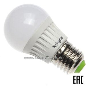 Лампа Navigator LED G45 7w/4К Е27 Dimm 61381