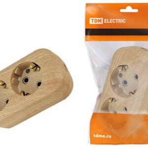 Колодка розеточная 2 гнезда 16А 250В IP20 Карболит TDM 1806-0103