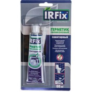 Герметик IRFix тюбик силикон.санитарный прозрачный 60мл 20065