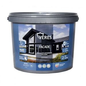 Краска акрил.для дерев.фасадов МЕДОВЫЙ 9л "VERES" 256920