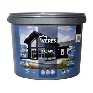Краска акрил.для дерев.фасадов ШОКОЛ.БАРХАТ 9л "VERES" 256923