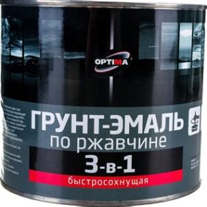 Грунт-эмаль быстросохн. "Optima" 3 в 1белая 1