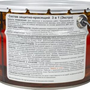 Пропитка декор."ЭКСТРА" 3в1 КРАСНОЕ ДЕРЕВО 9л "DREVIKA" 255386