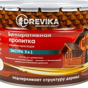 Пропитка декор."ЭКСТРА" 3в1 МАХАГОН 9л "DREVIKA" 255395