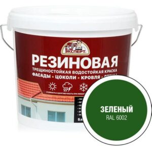 Краска резиновая эластичная  зеленый RAL 6002 5л ЭКСПЕРТ 29837 Dekart