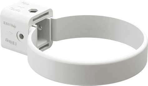 Хомут трубы универсал. L=180 белый ПВХ 0577