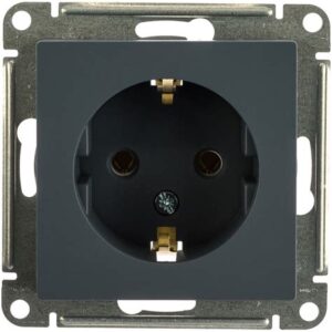 Розетка "ATLASDESIGN" 2-х местн.с заземл.16А