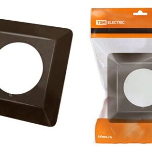 Одноместная защит.рамка д/выкл. или розеток д/защиты обоев 130х130 (шоколад)
