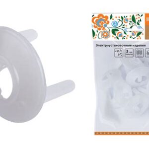 Заглушка в розетку от детей с ключом (набор 6шт.) 1825-0002