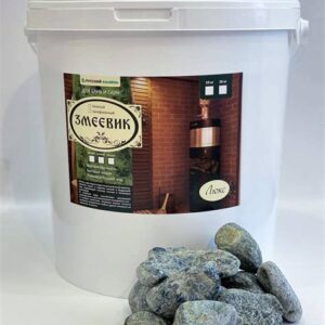 Камень для бани "Змеевик" колотый (коробка 20кг)