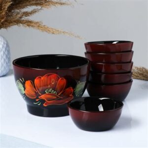 Набор салатников "Лето" мак на черном 6535825