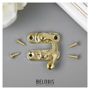 Замок металл для шкатулки "Крючок" золото (набор 4шт.) 2272570