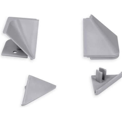 Фурнитура к плинтусу д/столеш.ПВХ 25х25мм Серый 77833