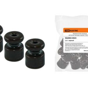 Изолятор керамич.(черный) для ретро провода  ТДМ 2802-0023