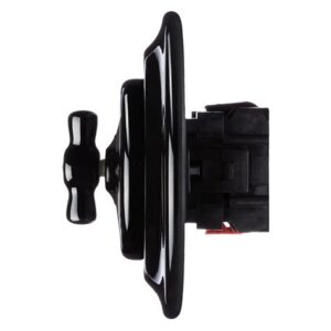 Выключатель фарфор. черный "Болонь" поворотный проходной