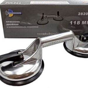 Присоска алюм.зажимная двойная для плитки и стекла 118мм Trio-Diamond 282002