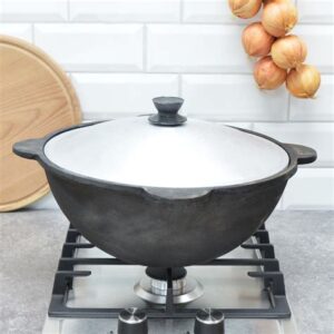 Казан чугунный Узбекский 10л круглое дно