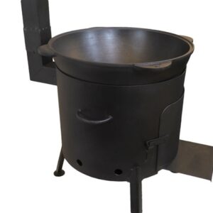 Печь с дымоходом под казан 16л